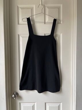 Zara Classic Black Square Neck Tank Dress